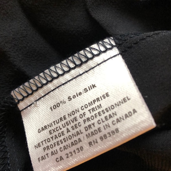 Judith & Charles Navy Silk Blouse - Picture 4 of 4